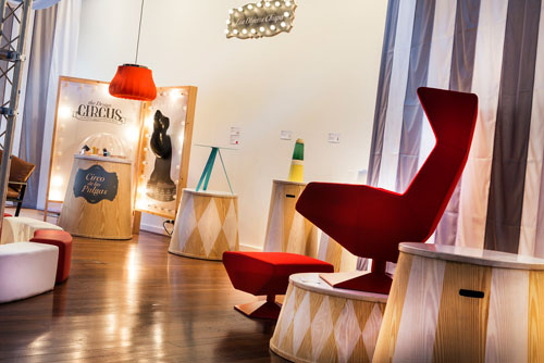 Installation view of Design Circus Australia 2014 exhibition presenting experimental contemporary design works