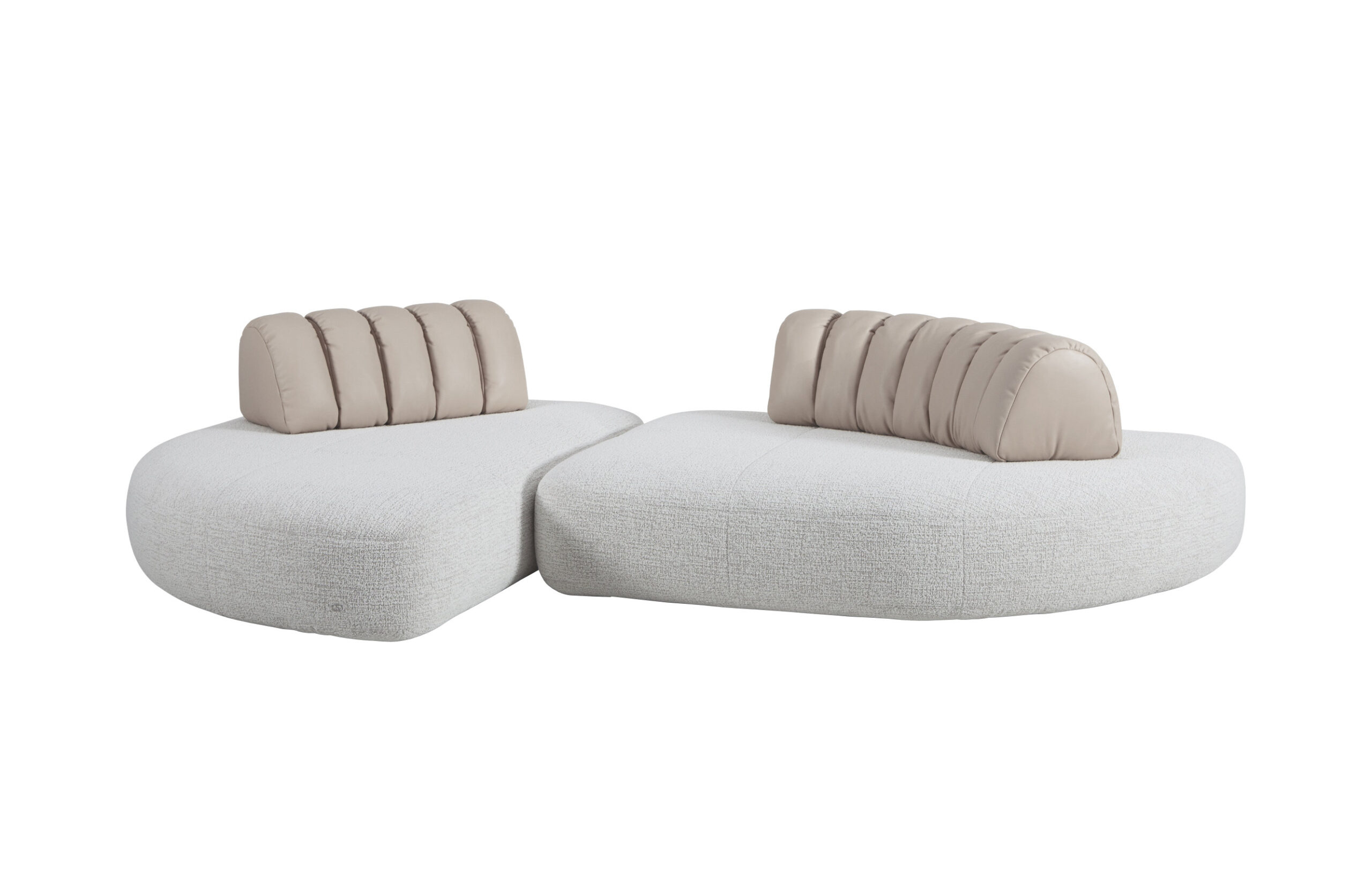Modular sofa system with adjustable backrests designed by Yonoh, flexible seating concept for contemporary interiors mockup