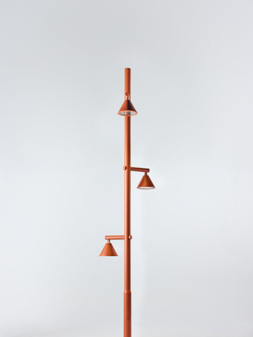 Moment streetlight, minimalist urban lighting design with a slim vertical profile