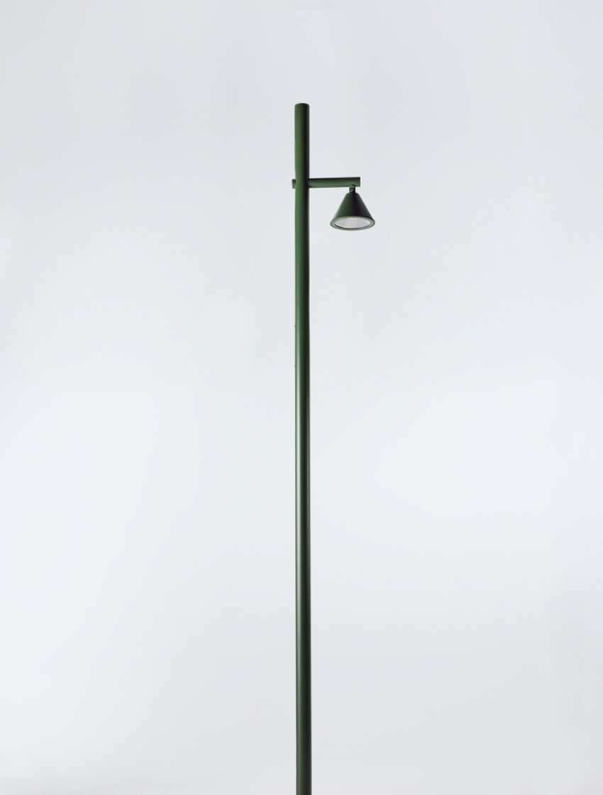 Moment streetlight, minimalist urban lighting design with a slim vertical profile