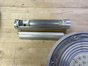 Moment streetlight, minimalist urban lighting design with a slim vertical profile