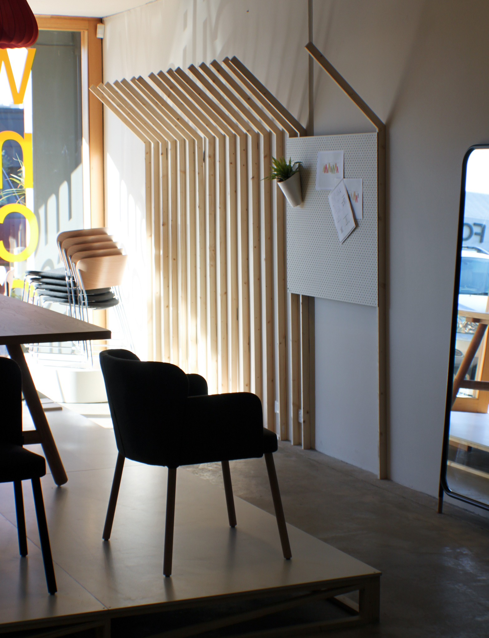 Installation view of Yonoh Light Box exhibition highlighting explorations of light, form and spatial perception