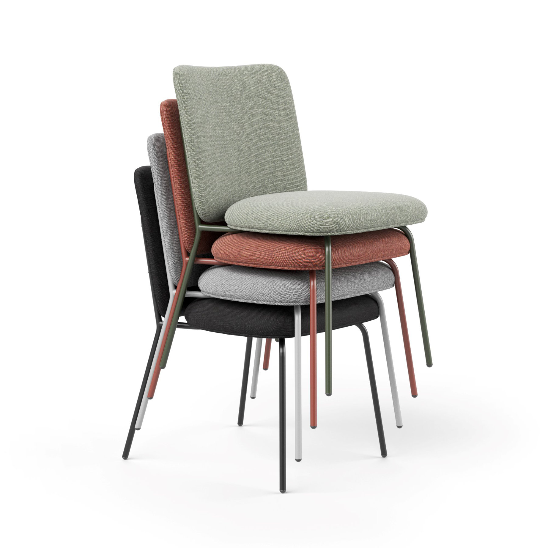 Contemporary upholstered chair with geometric backrest and elegant metal frame designed for comfort and versatility