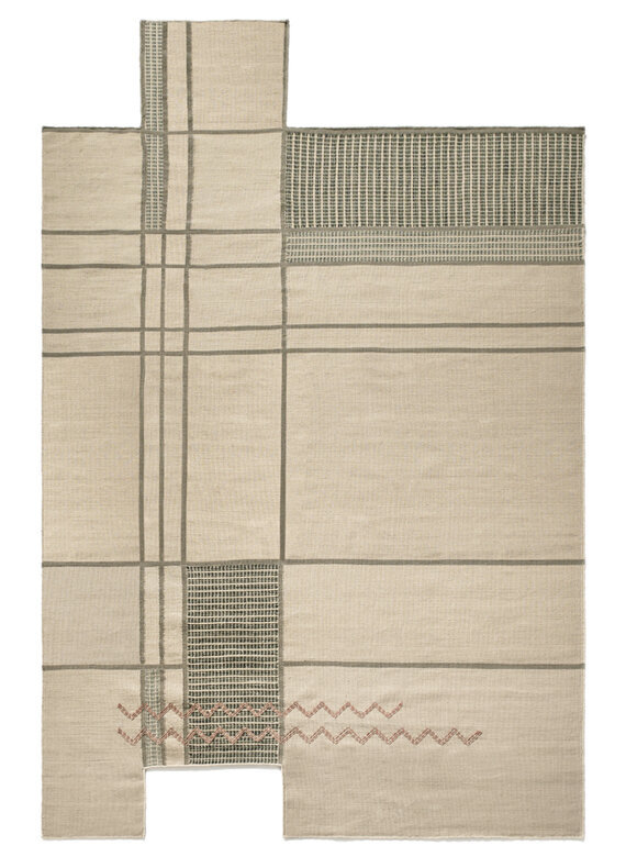 Caminos rug with textured pattern inspired by natural paths