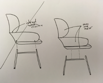 Carmen armchair in contemporary interior showing refined silhouette and tactile upholstery