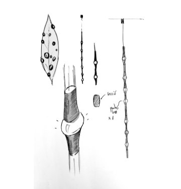 Dew lamp with softly glowing body in modern interior