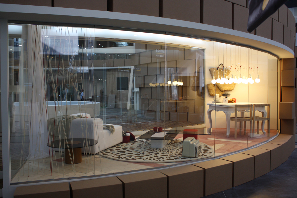 Installation view of Easy Living 2010 exhibition showcasing design work focused on daily environment and spatial experience