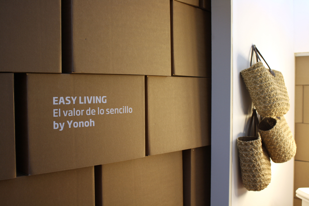 Installation view of Easy Living 2010 exhibition showcasing design work focused on daily environment and spatial experience