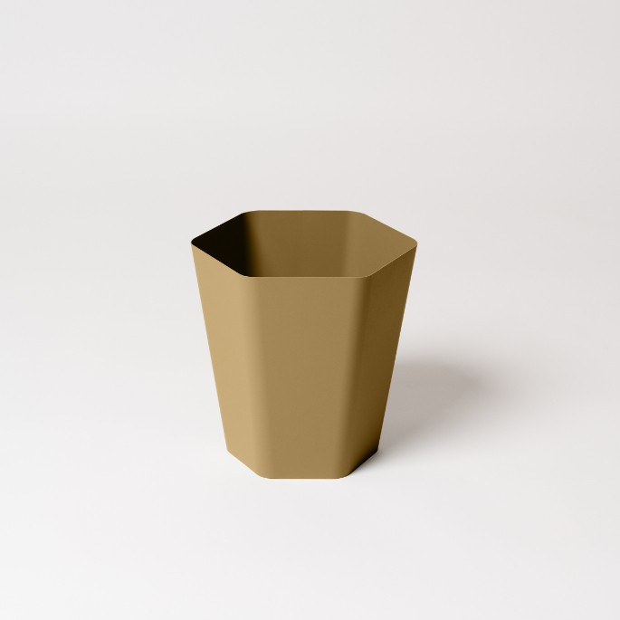 Exa bin with refined geometric form in contemporary interior