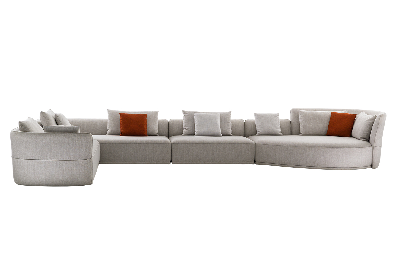 Fil sofa in contemporary interior showing slender profile and balanced form