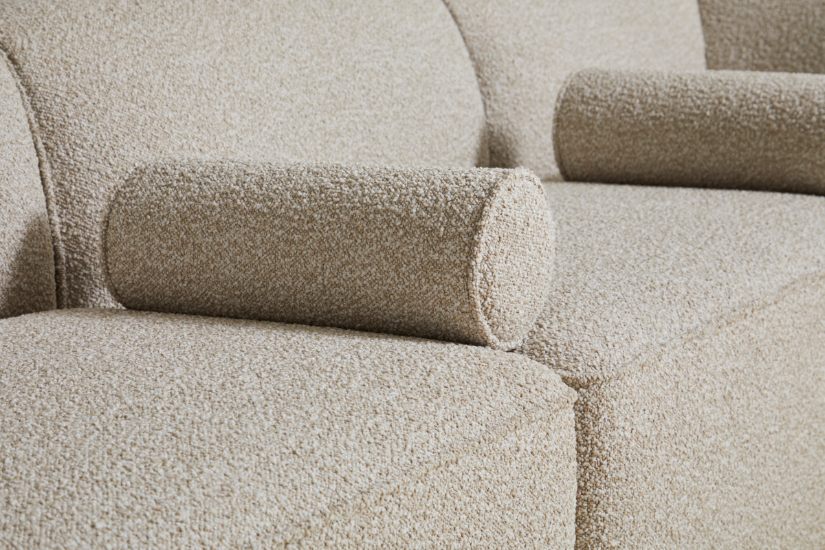 Flora modular sofa system in contemporary interior with varied configurations