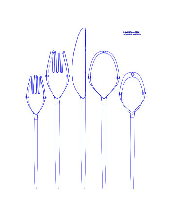 Elegant contemporary cutlery set with fluid contours and refined proportions