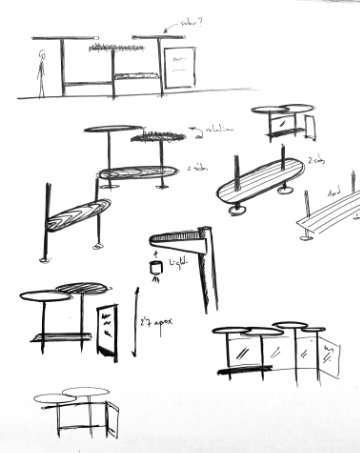 Fungi urban bench with sculptural, rounded form integrated in public space