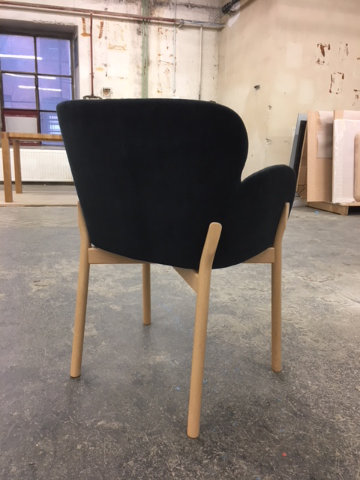 Ginger wooden chair for Ton in contemporary dining interior