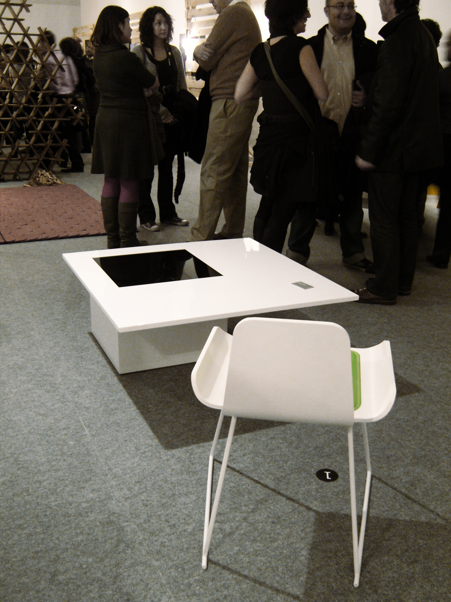 Installation view of INJUVE 2008 exhibition featuring young Spanish designers selected for the national Injuve Awards