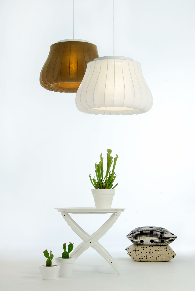 Lily lamp with soft organic silhouette in contemporary interior