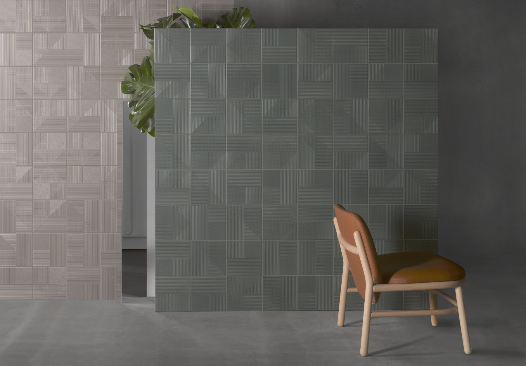Lins ceramic wall tile pattern with delicate line network