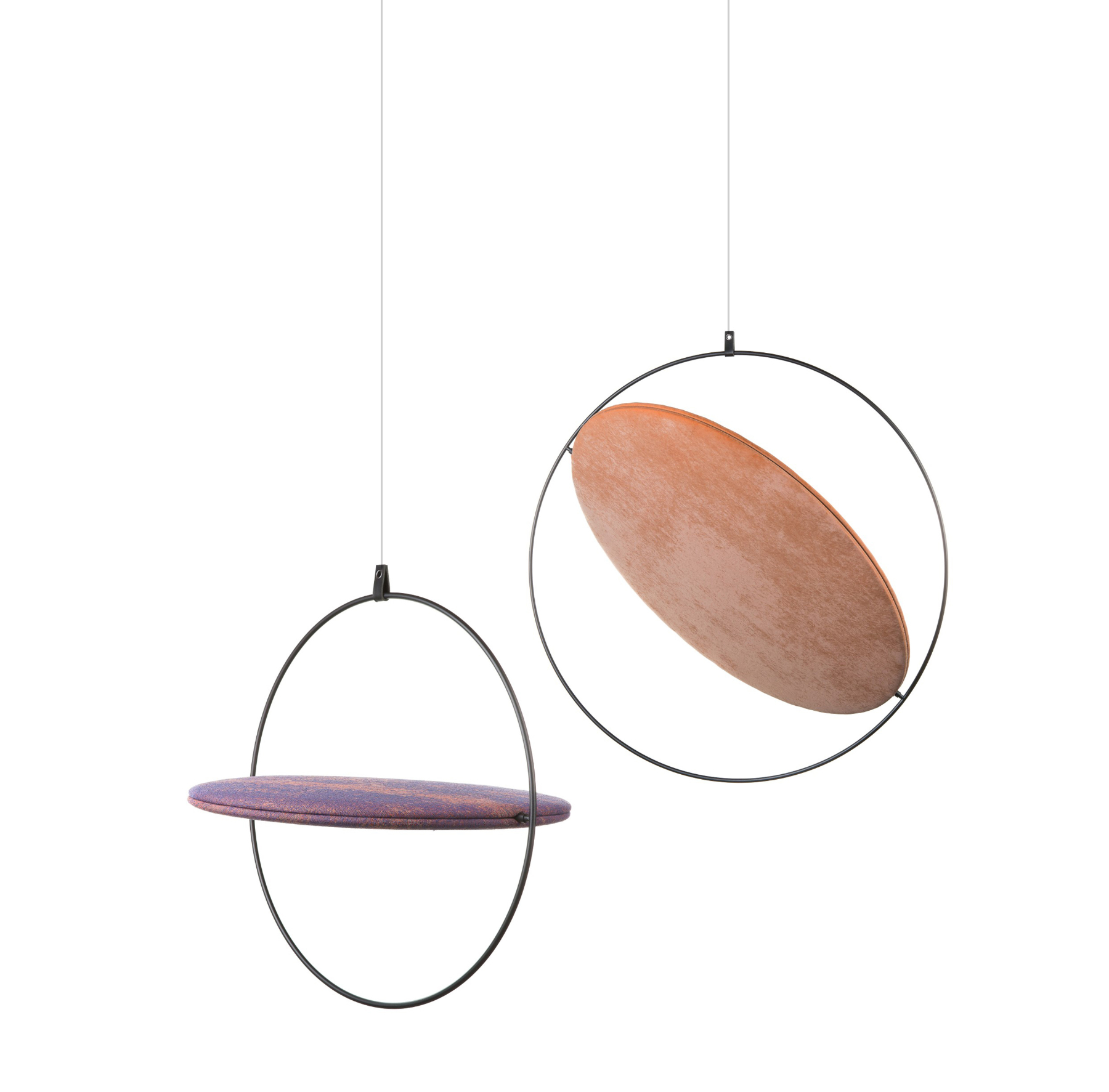 Lunar acoustic panel with rhythmic surface in contemporary interior