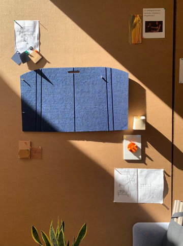 Modular agile office furniture system featuring lightweight recycled PET seating mobile trolley and adaptable tables