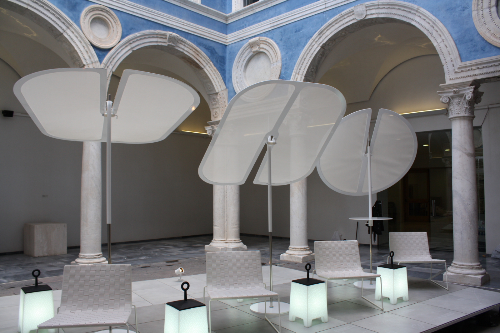 Installation view of Ones Disseny 2010 exhibition presenting contemporary design projects with thoughtful material expression