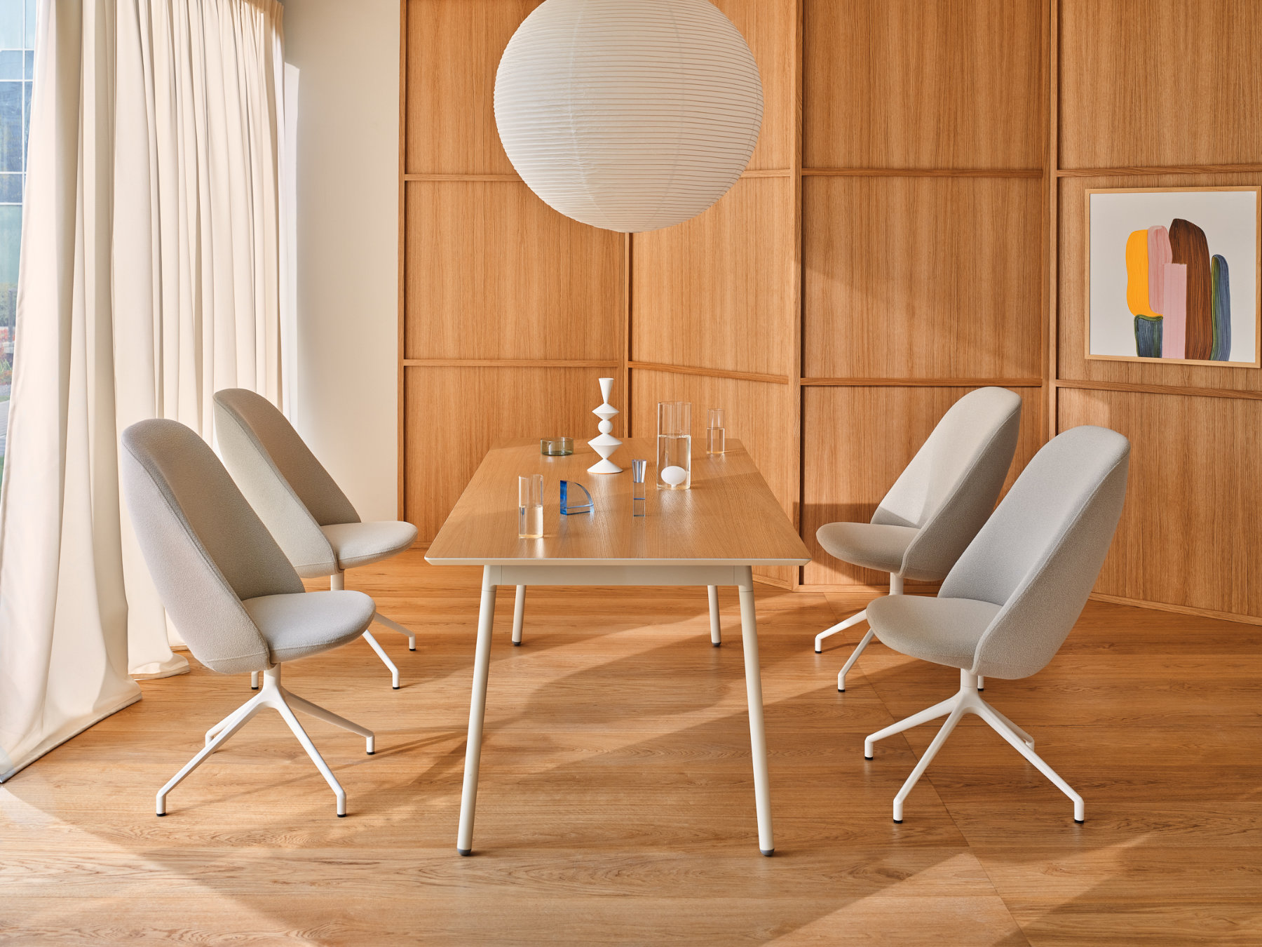 Paralel is a seating collection conceived from a disciplined exploration of proportion, balance and the subtle interplay between line and surface. Its refined silhouette captures a sense of visual equilibrium that feels both calm and confident in presence. Rather than imposing itself, each chair in the Paralel family engages with space through a quiet composure rooted in thoughtful geometry and human-centered logic. The result is a seating system that feels coherent as a group yet distinct in every configuration — chairs that define moments of pause with clarity and purpose.