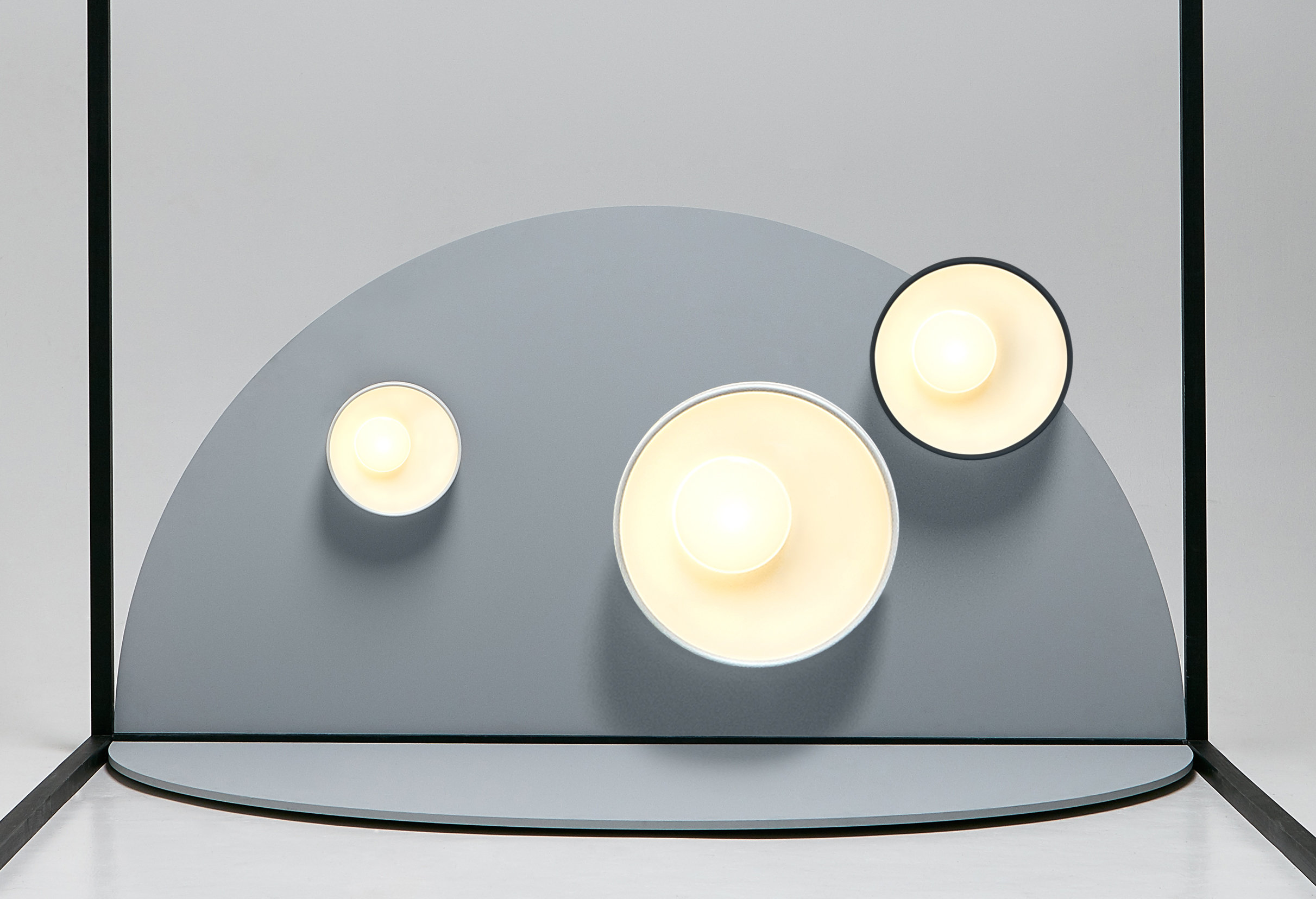 Sun lamp by Yonoh for Marset with layered materials reflecting light