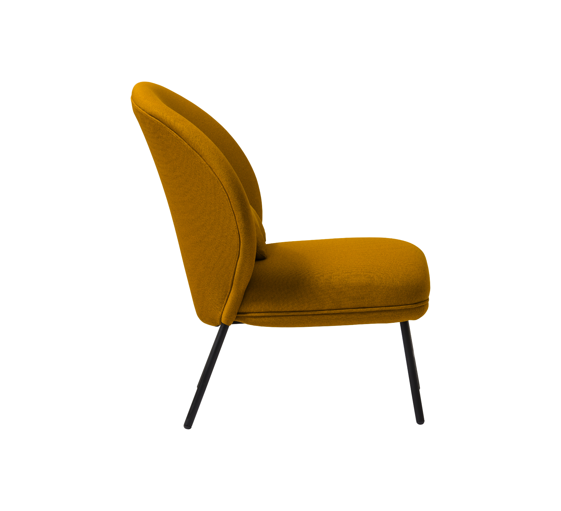Ventall lounge chair with wide curved backrest in contemporary interior