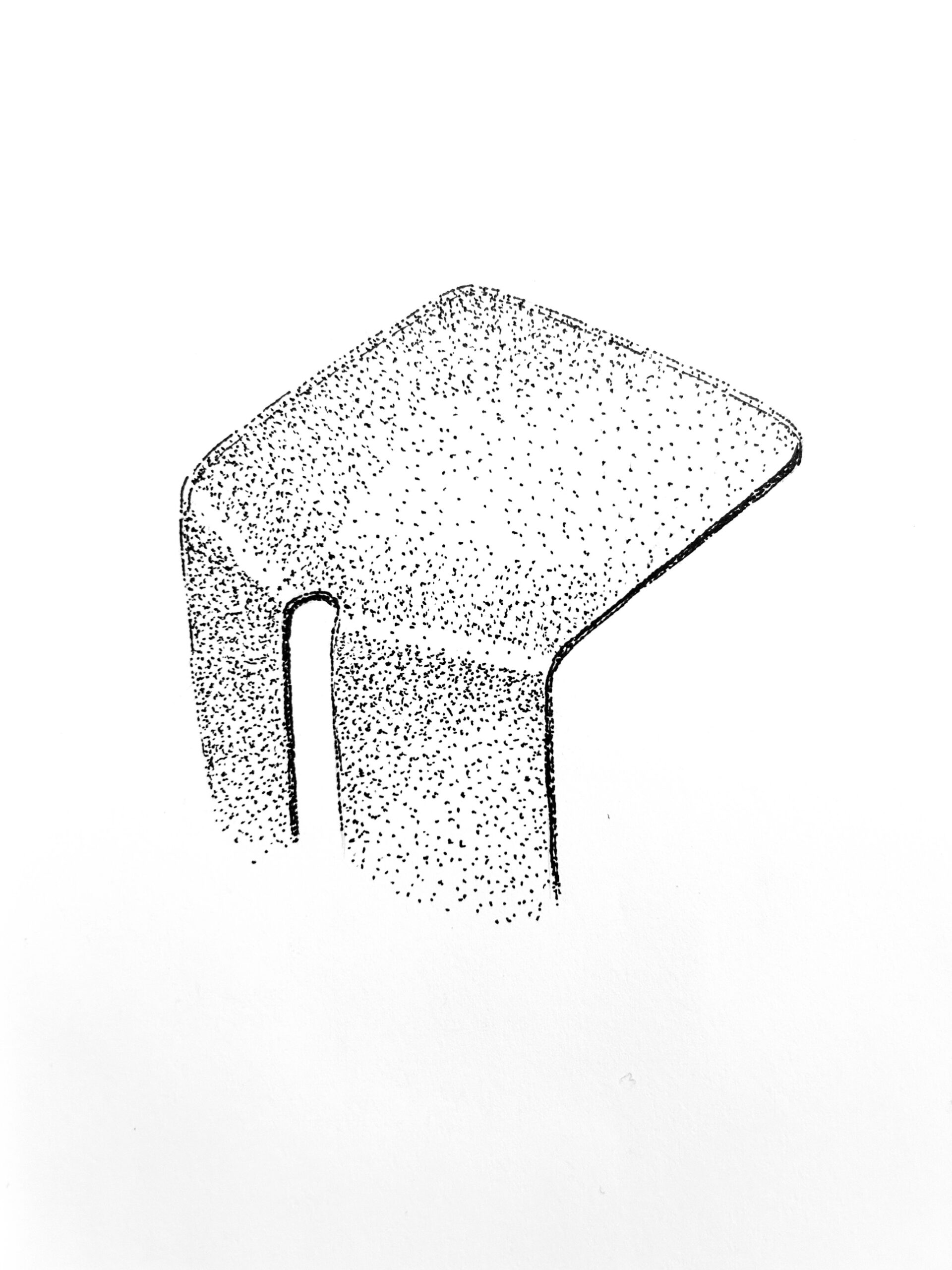 York glass side table with slender structural frame in contemporary interior