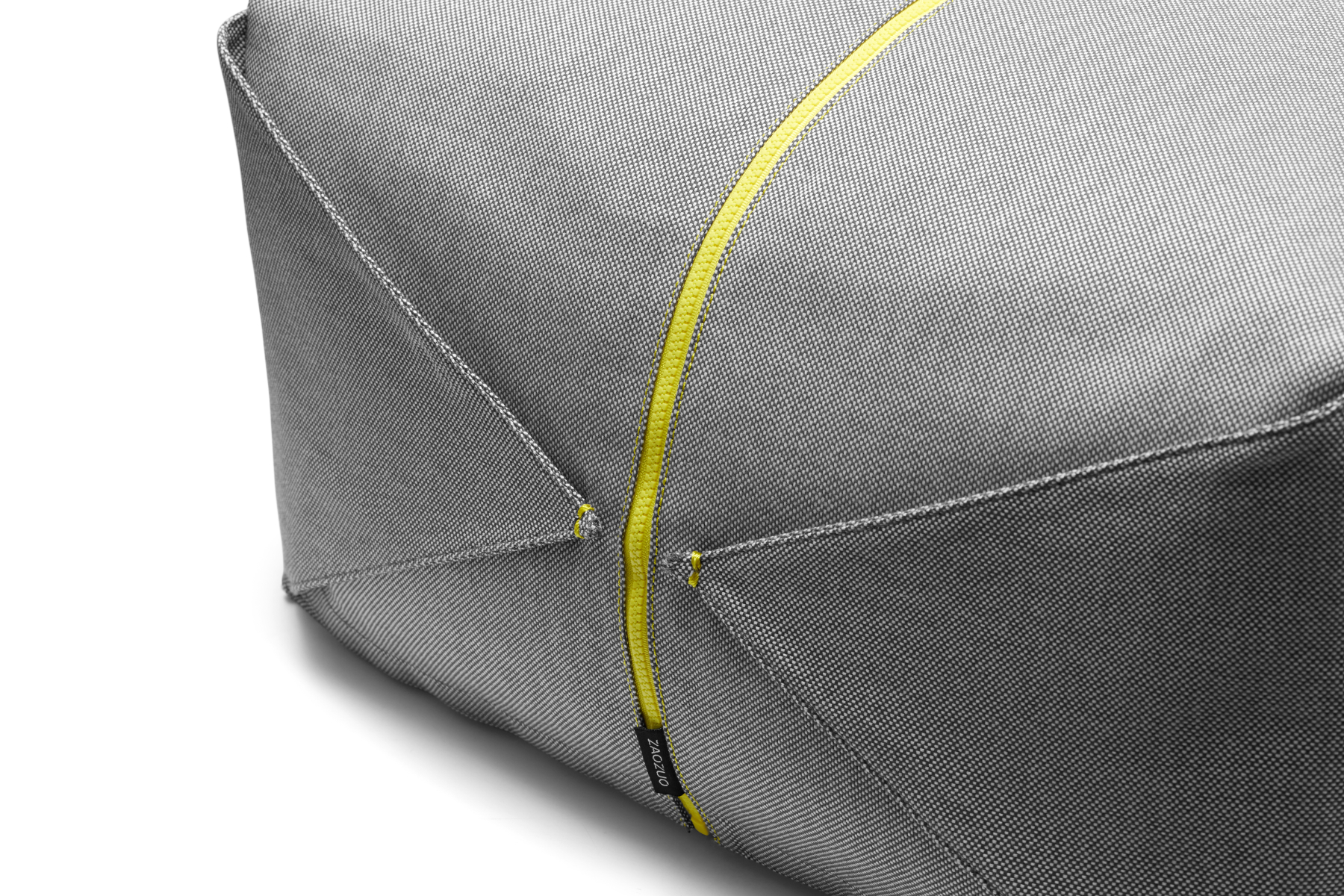Ori pouf with soft organic silhouette in contemporary interior