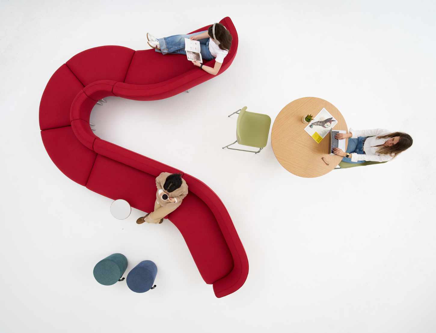 platan modular sofa system top view