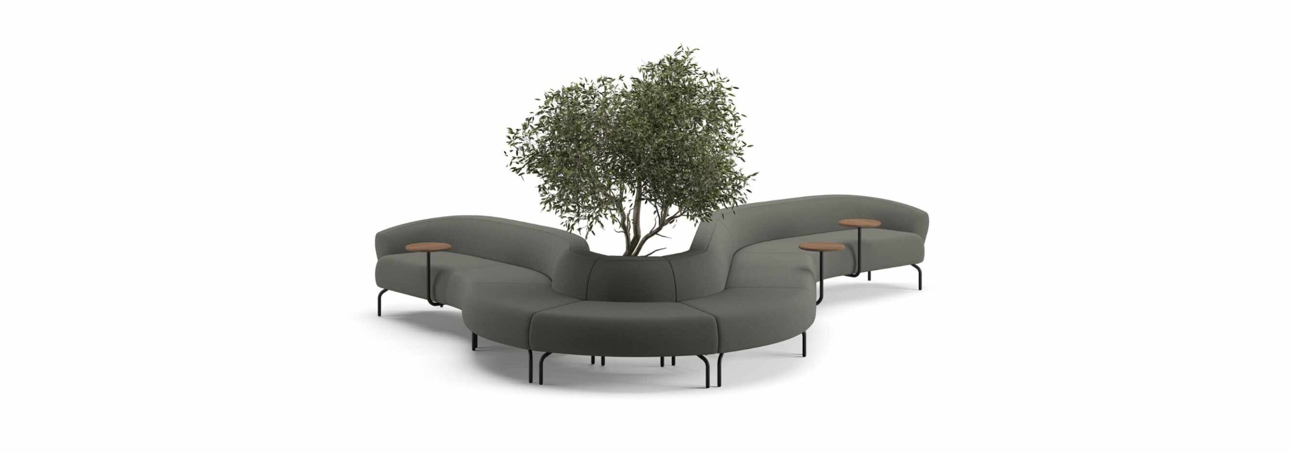 platan modular sofa round combination with tree